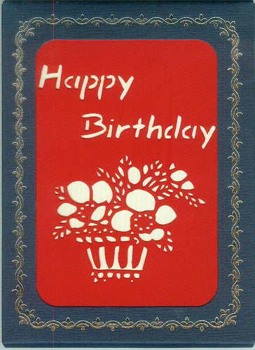 Evergreen Cards USA - 10012 Birthday Flowers 10-Pack Hand-cut Greeting Cards