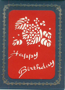 Evergreen Cards USA - 10014 Birthday Vine 10-Pack Hand-cut Greeting Cards